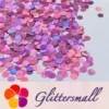 6mm Round Shaped Holographic Pink Glitter LB0901