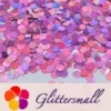 6mm Round Shaped Holographic Pink Glitter LB0901