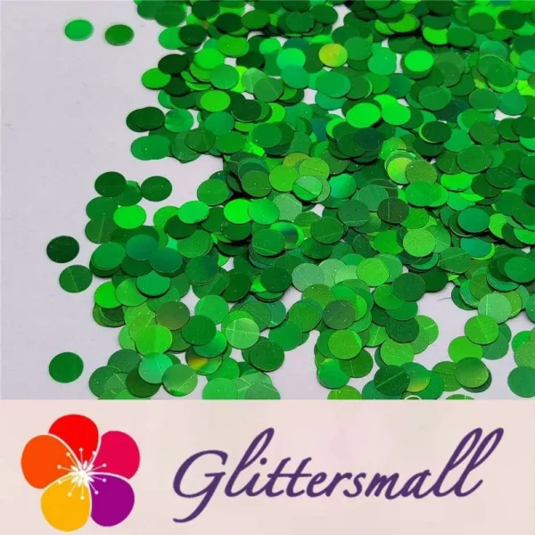 IMG_20210315_210532.webp 6mm Round Shaped Holographic Green Glitter LB0600