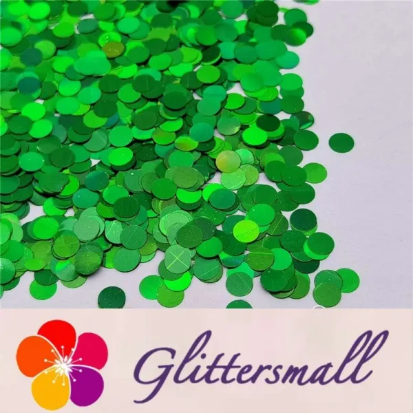 IMG_20210315_210541.webp 6mm Round Shaped Holographic Green Glitter LB0600