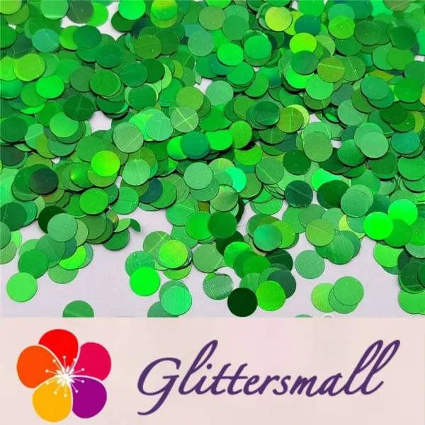 IMG_20210315_210545.webp 6mm Round Shaped Holographic Green Glitter LB0600
