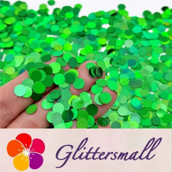 IMG_20210315_210641.webp 6mm Round Shaped Holographic Green Glitter LB0600