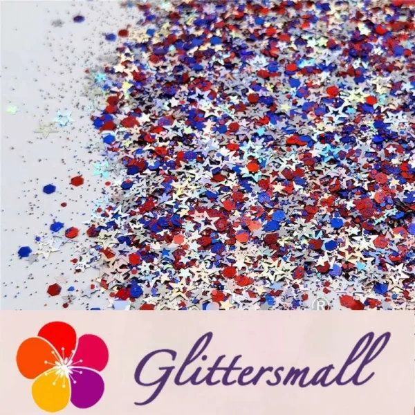 Patriotic (By Just_craft_for_it) Custom Mixed Glitter WAL210