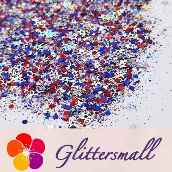 Patriotic (By Just_craft_for_it) Custom Mixed Glitter WAL210