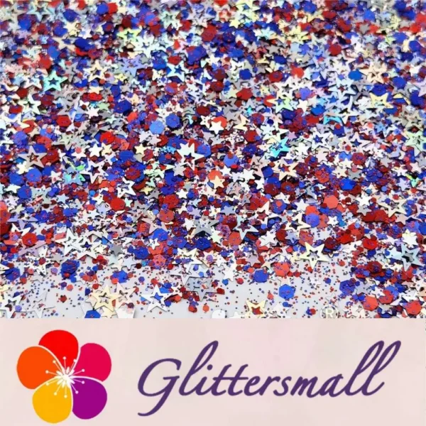 Patriotic (By Just_craft_for_it) Custom Mixed Glitter WAL210