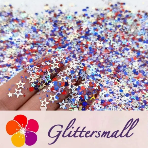 Patriotic (By Just_craft_for_it) Custom Mixed Glitter WAL210