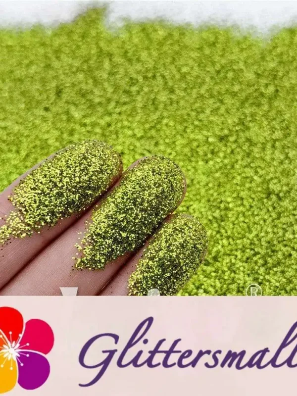 0.3mm Yellow Green Fine Glitter Pure Color B0611