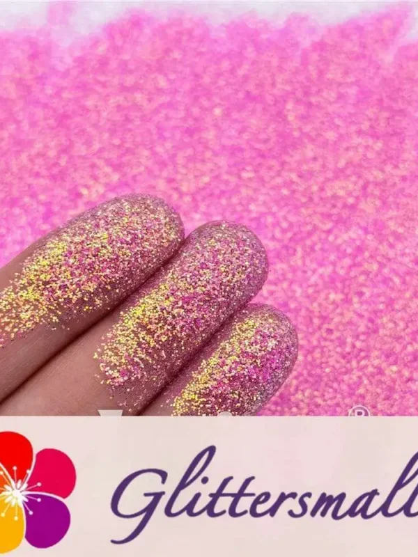 0.3mm Fluorescent Rose Pink High Brightness Iridescent Glitter FC339A