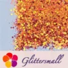 General Mixed High Brightness Iridescent Orange Red Glitter FC338