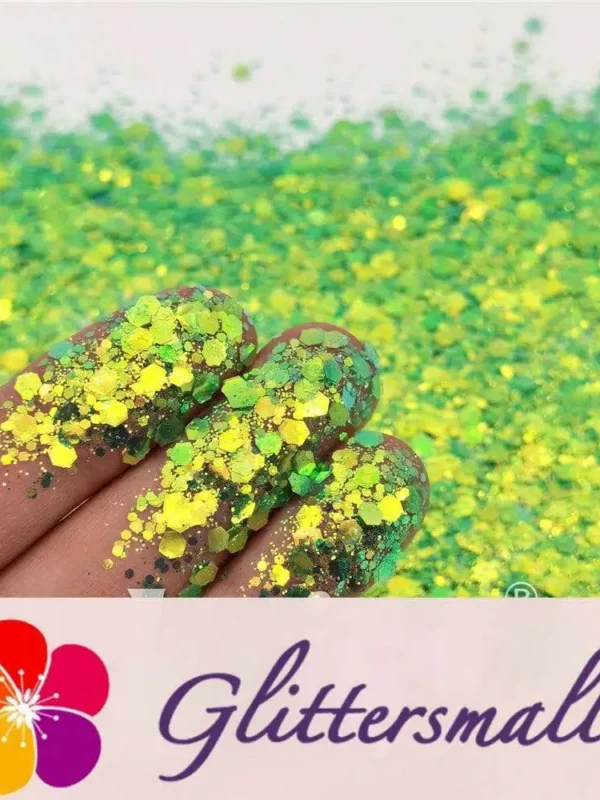General Mixed High Brightness Iridescent Green Glitter FC333