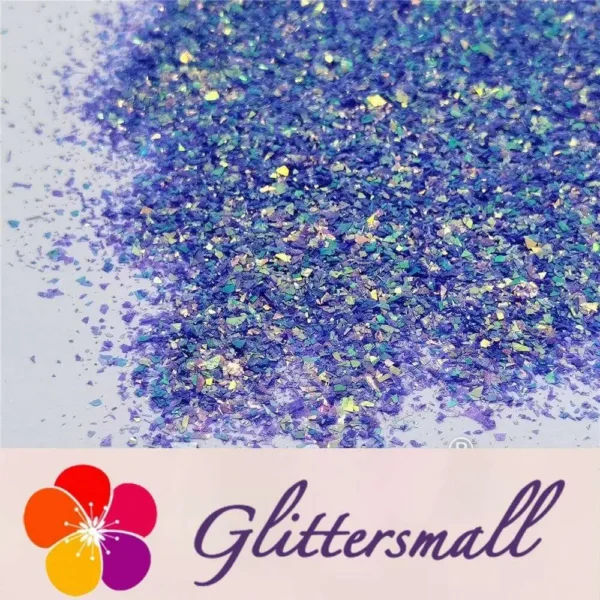 Fluorescent Purple High Brightness Iridescent Cellophane Glitter Shards (Flakes) FC336 2x2