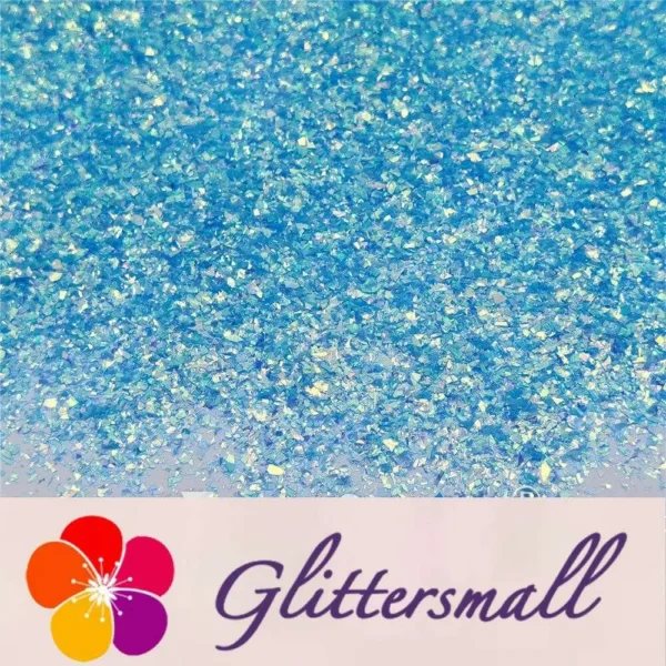 IMG_20210503_154125.webp Fluorescent Blue High Brightness Iridescent Cellophane Glitter Shards (Flakes) FC337A 2x2