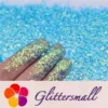 IMG_20210503_154206.webp Fluorescent Blue High Brightness Iridescent Cellophane Glitter Shards (Flakes) FC337A 2x2