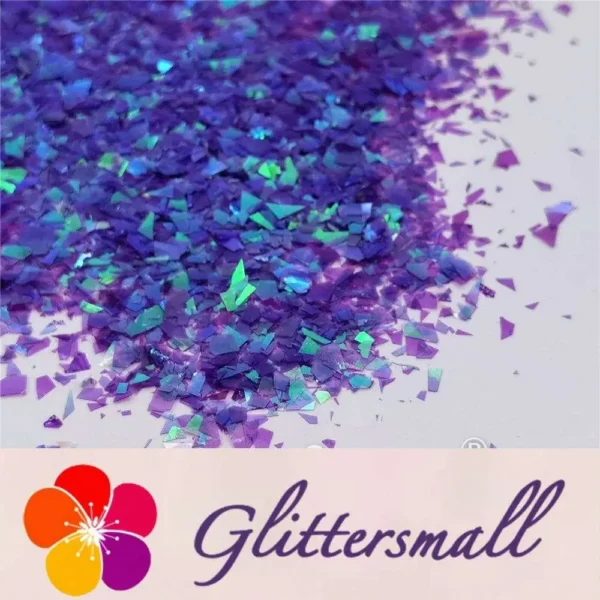 Iridescent Cellophane Glitter Flakes Shard C006 4X4