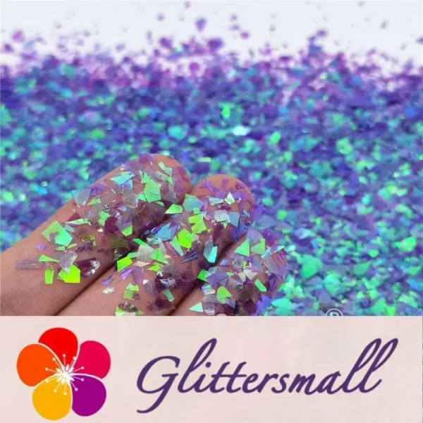 Iridescent Cellophane Glitter Flakes Shard C006 4X4