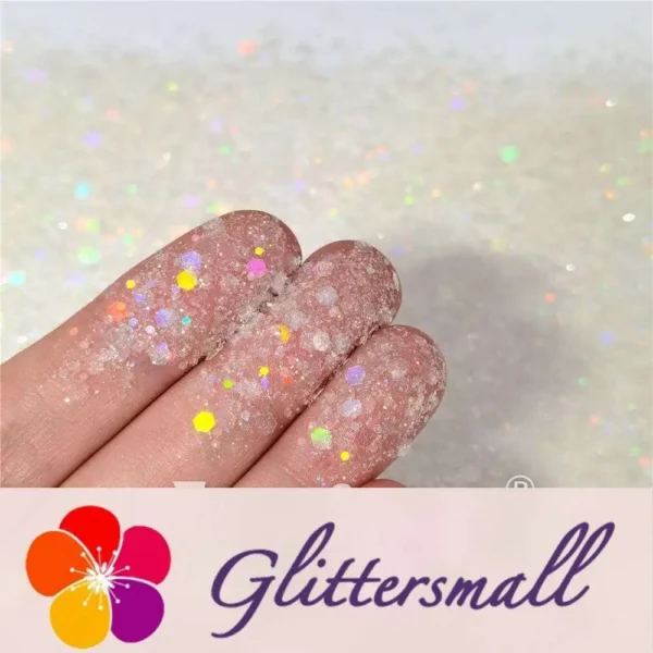 IMG_20210503_155016.webp General Mixed Rainbow Translucent Holographic Glitter Hexagon Shaped LB01100