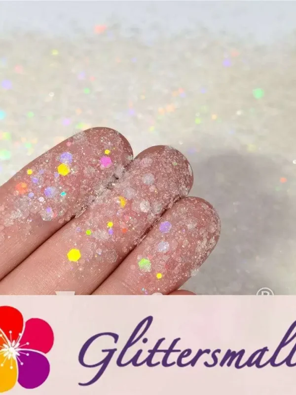 IMG_20210503_155016.webp General Mixed Rainbow Translucent Holographic Glitter Hexagon Shaped LB01100