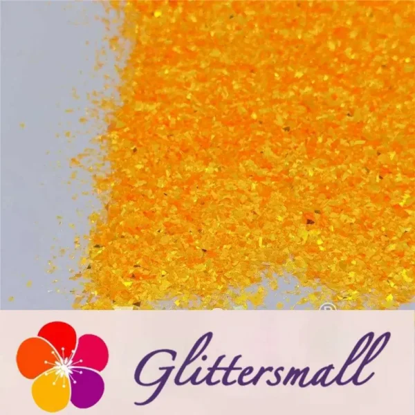 IMG_20210503_162752.webp Fluorescent Orange High Brightness Iridescent Cellophane Glitter Shards (Flakes) FC335 2x2