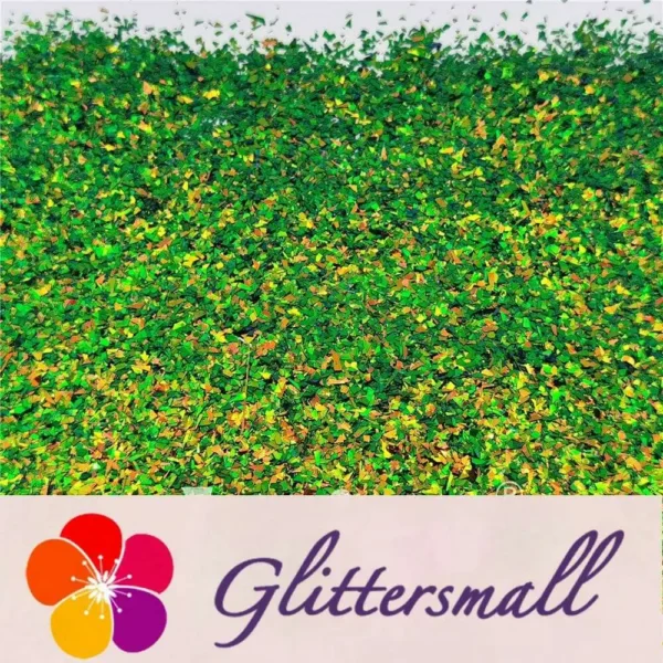 IMG_20210507_142131.webp Iridescent Phantom Golden Green Color Shift Glitter Flakes C-BSL7111 2X2