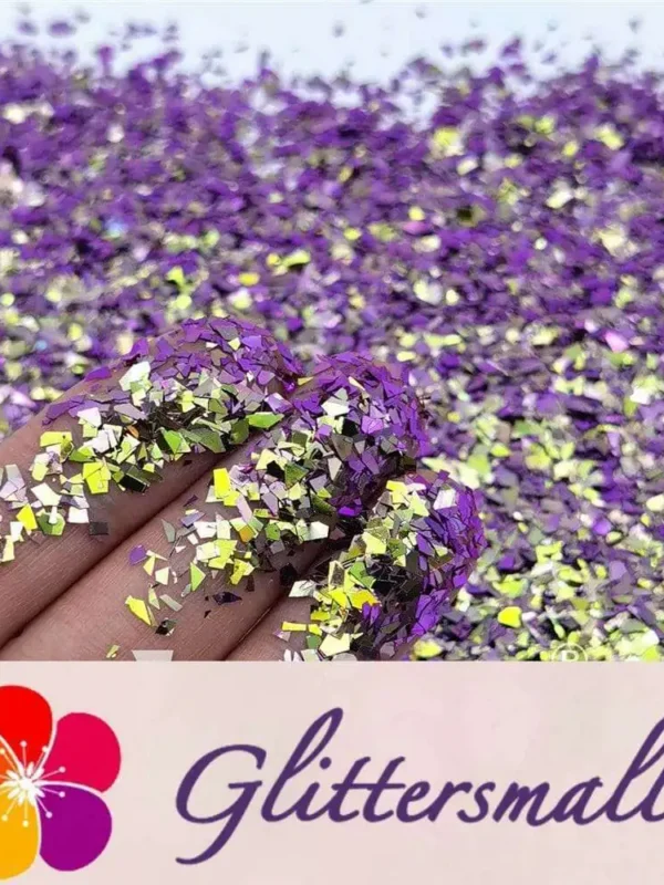 Iridescent Phantom Purple Color Shift Glitter Flakes C-BSL7822 2X2