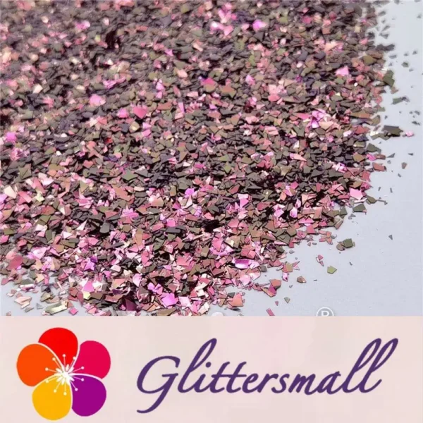 Iridescent Phantom Color Shift Pink Glitter Flakes C-BSL7124 2X2