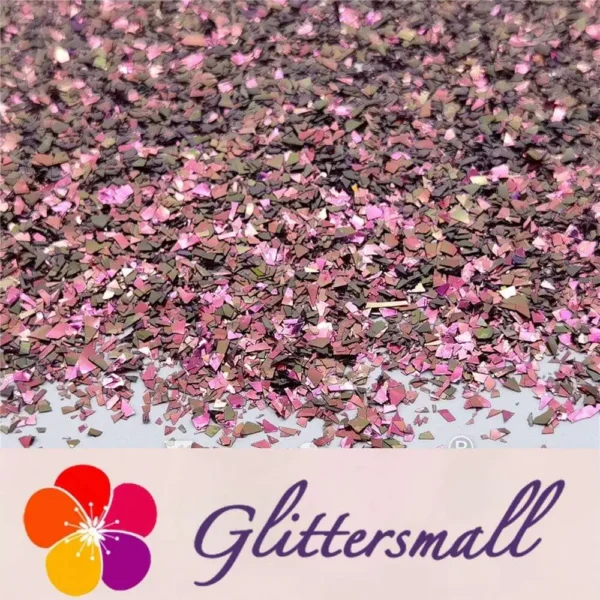 Iridescent Phantom Color Shift Pink Glitter Flakes C-BSL7124 2X2
