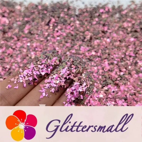 Iridescent Phantom Color Shift Pink Glitter Flakes C-BSL7124 2X2