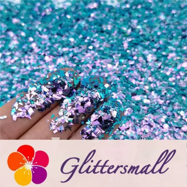 Iridescent Phantom Blue Color Shift Glitter Flakes C-BSL7140 2X2