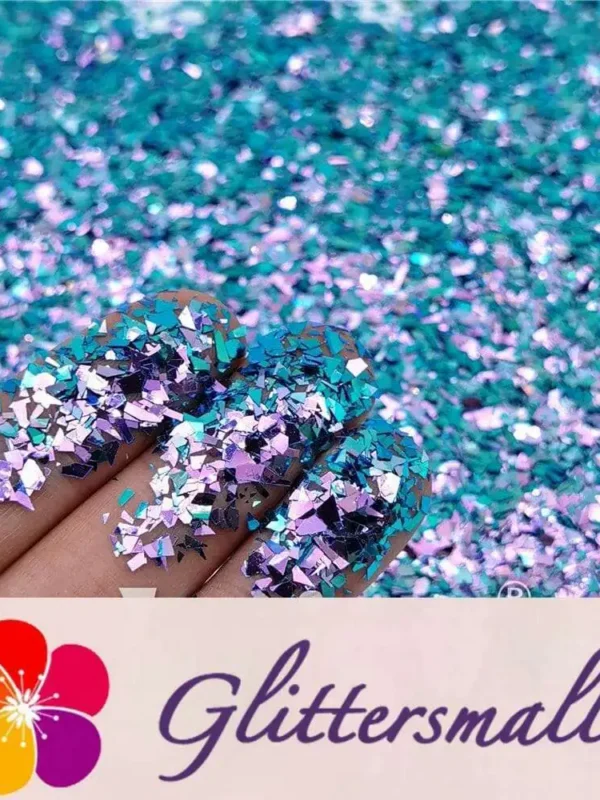 Iridescent Phantom Blue Color Shift Glitter Flakes C-BSL7140 2X2