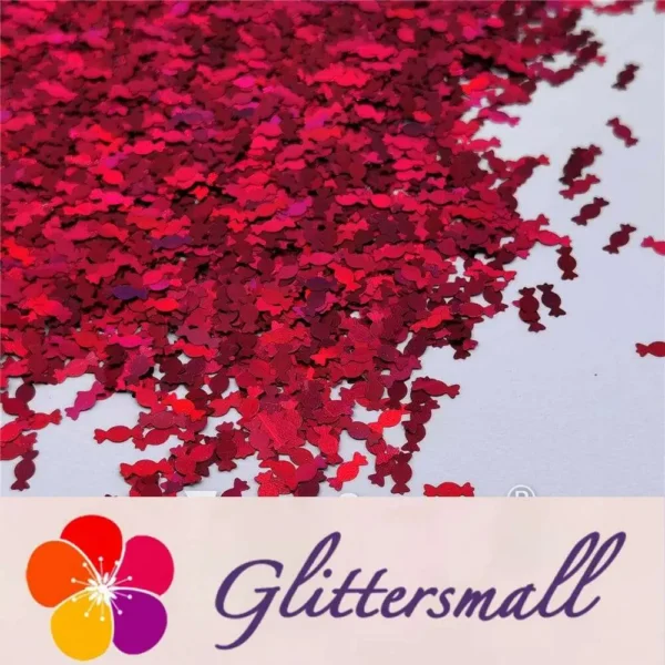 IMG_20210508_144818.webp 6mm Candy Sweet Shaped Holographic Rose Red Glitter LB0912