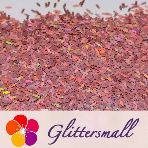6mm Candy Sweet Shaped Holographic Hazy Pink Glitter LB0911