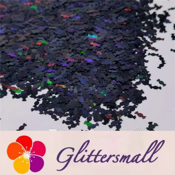 IMG_20210508_151553.webp 6mm Candy Sweet Shaped Holographic Black Glitter LB01000