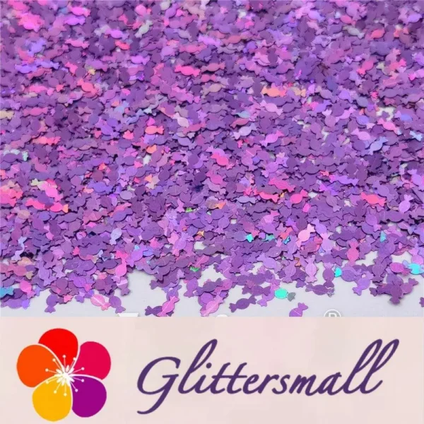 IMG_20210508_154209.webp 6mm Candy Sweet Shaped Holographic Light Purple Glitter LB0802