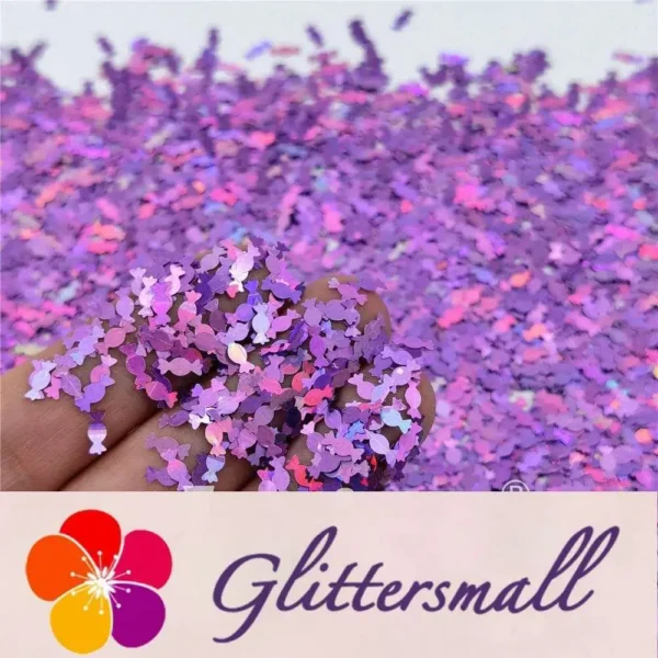IMG_20210508_154250.webp 6mm Candy Sweet Shaped Holographic Light Purple Glitter LB0802