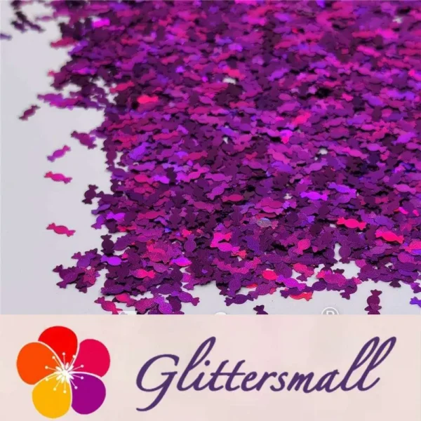 IMG_20210508_154503.webp 6mm Candy Sweet Shaped Holographic Purple Glitter LB0800