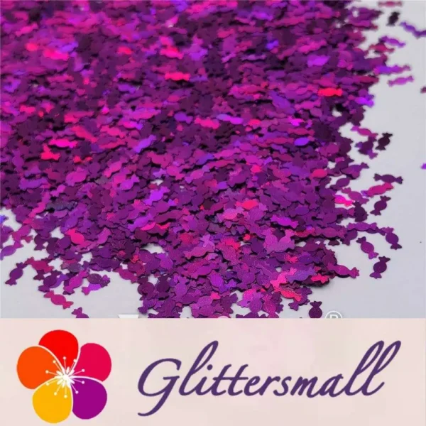 IMG_20210508_154512.webp 6mm Candy Sweet Shaped Holographic Purple Glitter LB0800