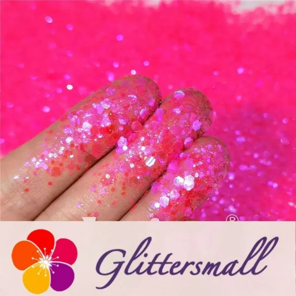 General Mixed Fluorescent High Brightness Iridescent Magenta Glitter FC349