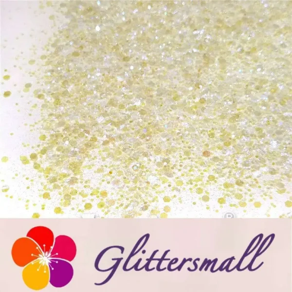 General Mixed High Brightness Iridescent Light Lemon Yellow Glitter FC324