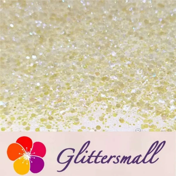 General Mixed High Brightness Iridescent Light Lemon Yellow Glitter FC324