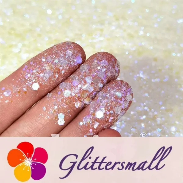 General Mixed High Brightness Iridescent Light Lemon Yellow Glitter FC324