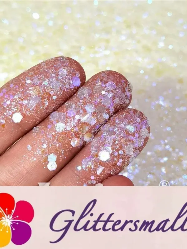 General Mixed High Brightness Iridescent Light Lemon Yellow Glitter FC324