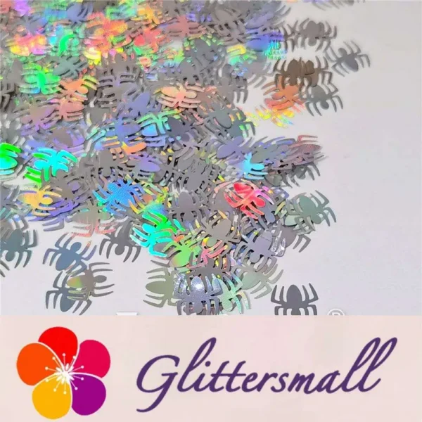 IMG_20210709_151458.webp 10mm Halloween Spider Holographic Silver Shaped Glitter LB0100