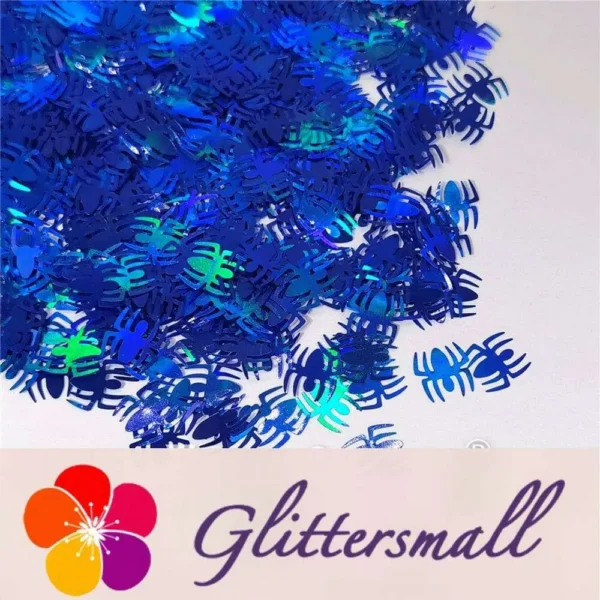 IMG_20210709_152028.webp 10mm Halloween Spider Holographic Blue Shaped Glitter LB0705