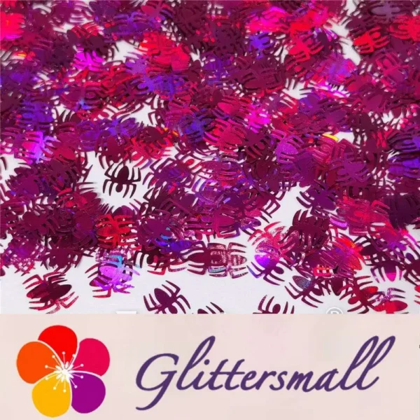 IMG_20210709_153928.webp 10mm Halloween Spider Holographic Rose Red Shaped Glitter LB0912