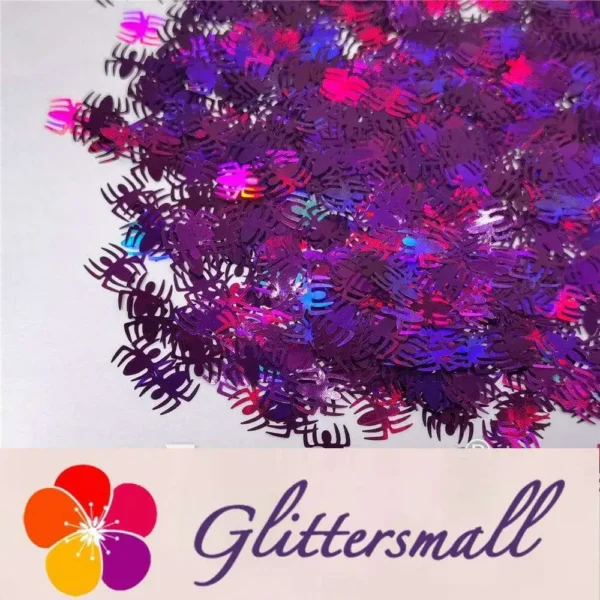 IMG_20210709_154450.webp 10mm Halloween Spider Holographic Purple Shaped Glitter LB0800