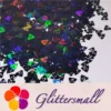 8mm Unnko Holographic Black Shaped Glitter LB01000