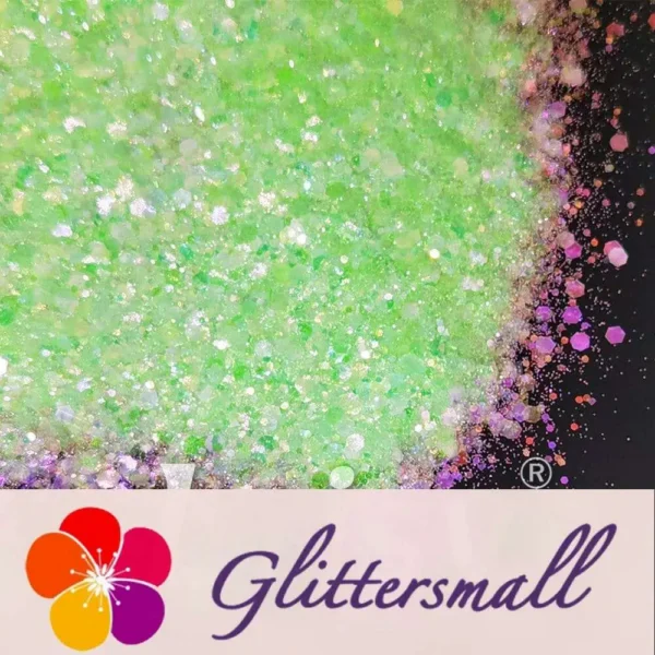 Iridescent Grass Green General Mixed High Brightness Glitter FC003