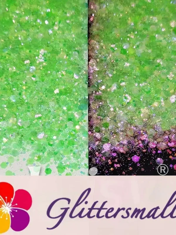 Iridescent Grass Green General Mixed High Brightness Glitter FC003