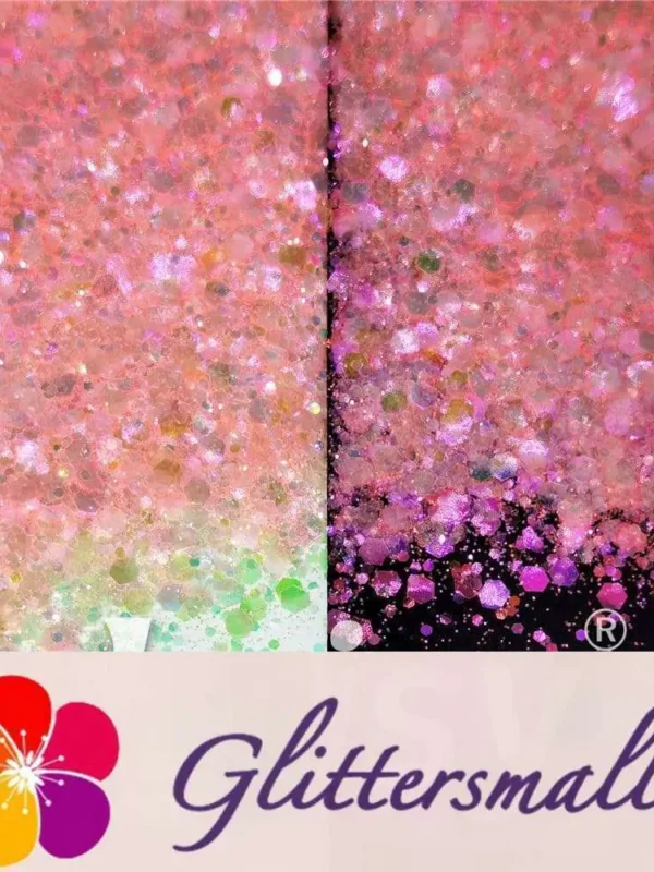 Iridescent Light Red General Mixed High Brightness Glitter FC002