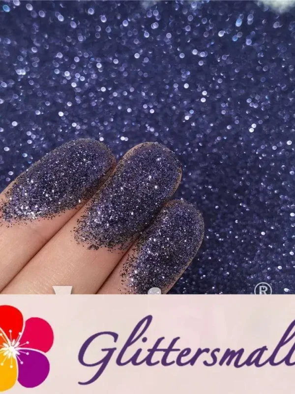 0.2mm Black Blue Glitter Pure Color B01001